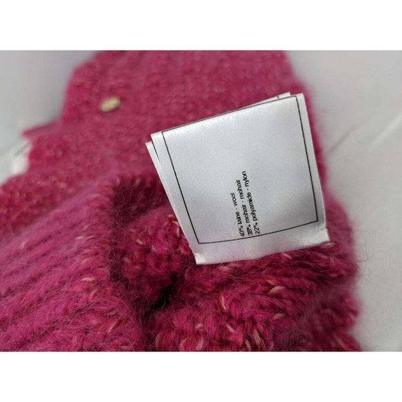 Chanel Hot Pink Luxurious Wool Mohair Blend Knit Hat Scarf Set - Picture 9 of 10